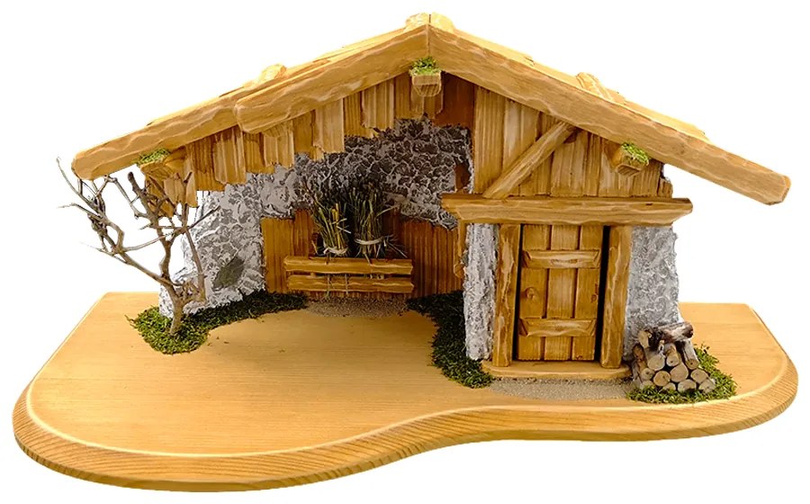 AMADEA Drevený betlehem BEZ FIGURÍK 50 cm