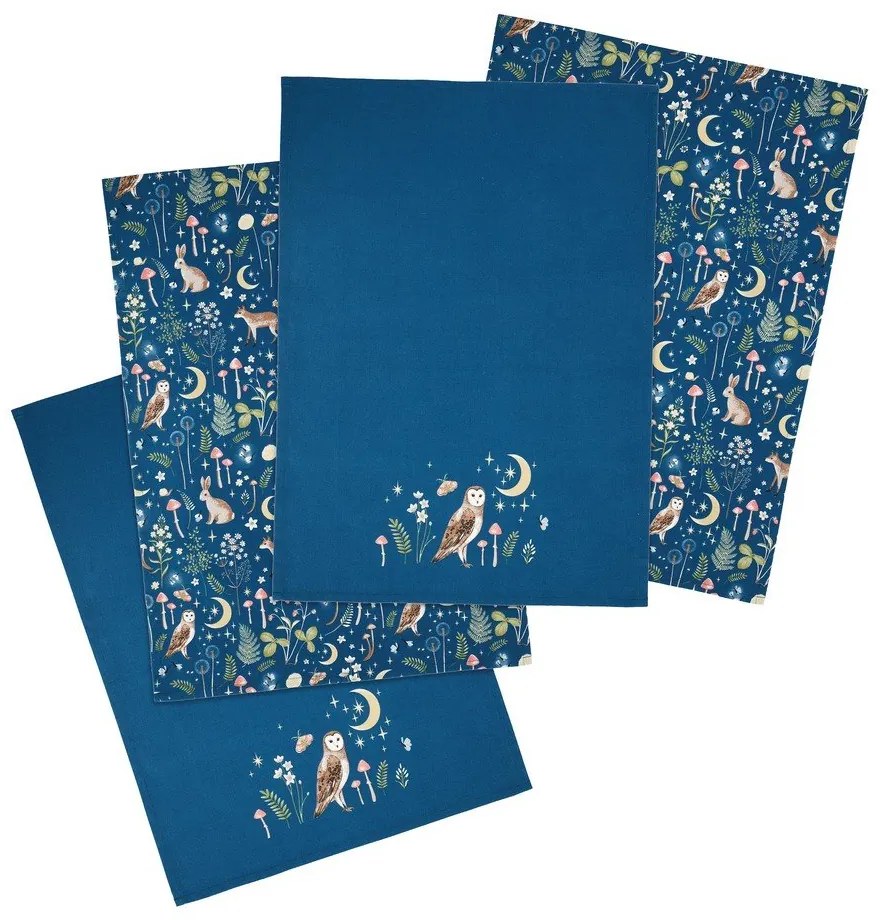 Bavlnené utierky v súprave 4 ks 50x70 cm Enchanted Twilight Animals – Catherine Lansfield