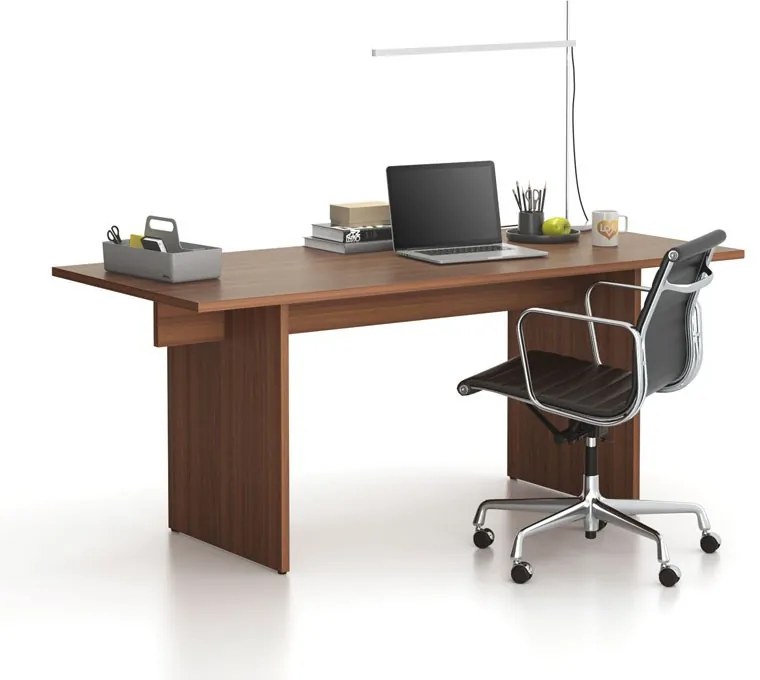 Stôl single SOLID, 1800 x 800 x 743 mm, orech