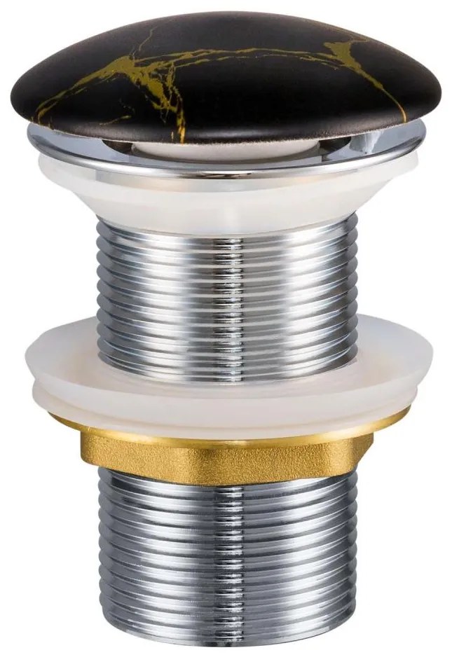 COMAD CLICK-CLACK T201M-B12-3-Umývadlový výpust CLICK-CLACK pr. 7 cm matná čierna