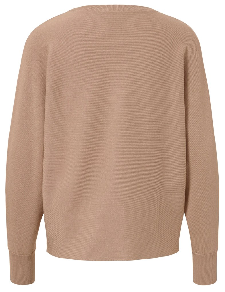 Pulóver z jemného úpletu, béžový