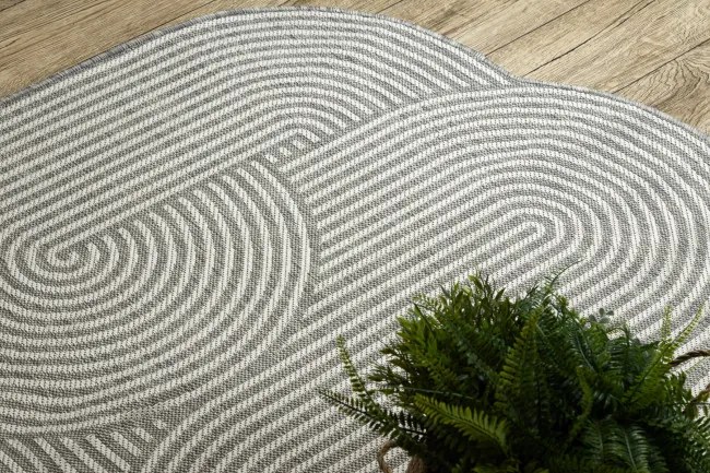 Koberec ORGANIC 1835 geometrický, krémový / sivý