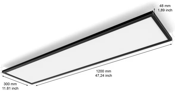 Philips Hue AURELLE LED stmievateľné stropné svietidlo 39W 120x30 cm čierne