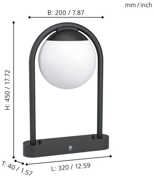 Eglo 98732 - Vonkajšia lampa VECCHIA 1xE27/28W/230V IP44
