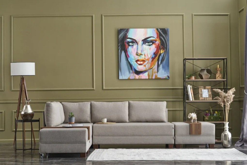 Rohová pohovka Fly krémová ľavá