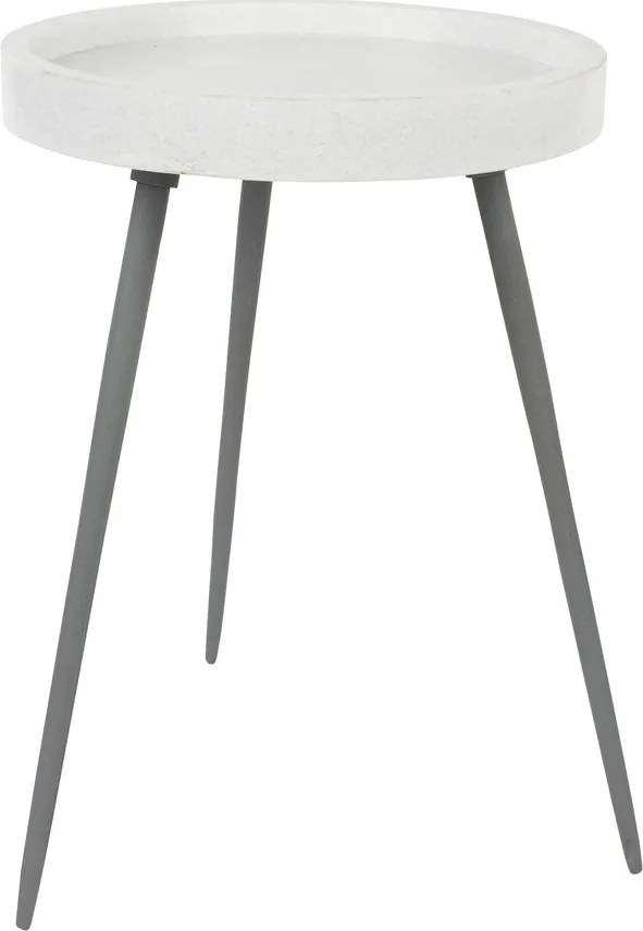 Okrúhly odkladací stolík s mramorovou doskou ø 33 cm Karrara – White Label