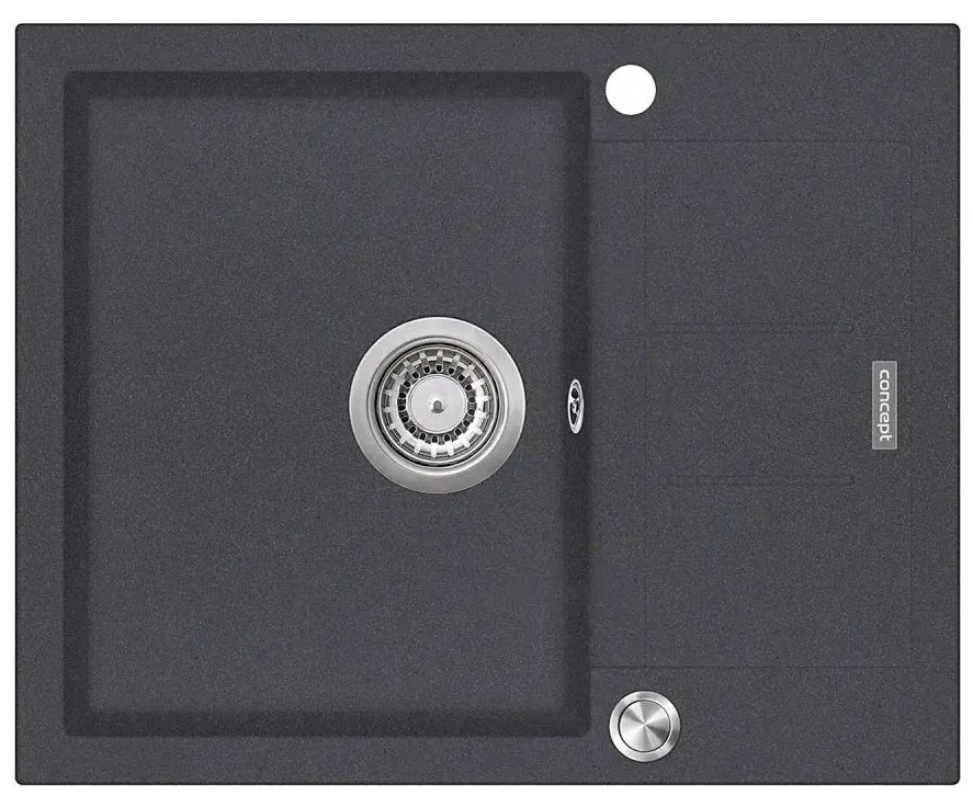 Concept DG05C45DG - Kuchynský drez CUBIS 50x62 cm granit/tmavosivý