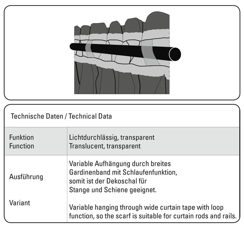 Biela záclona 140x245 cm Etamine – Sehlbach