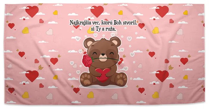 Sablio Uterák Najkrajšia vec, ktorú Boh stvoril, si Ty a ruže - 30x50 cm