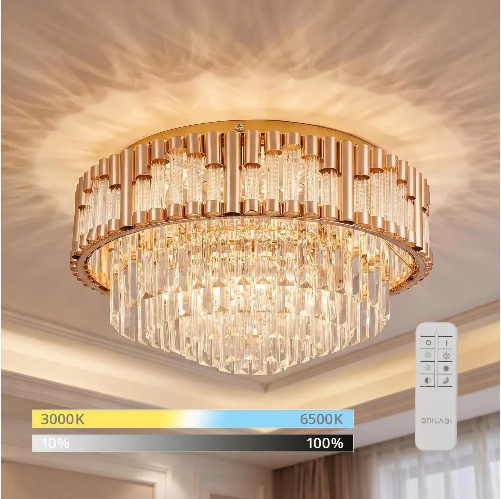 BRILAGI - LED stmievateľné stropné svietidlo CROWN LED/41W/230V pr. 48 cm zlaté + DO