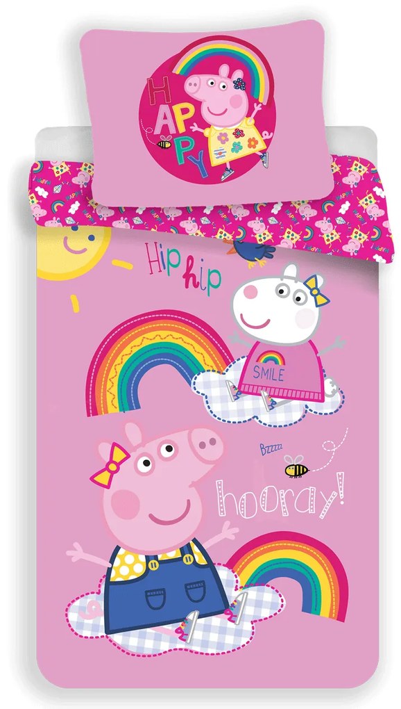 Jerry Fabrics Prasiatko Peppa "PEP014",140x200/70x90 cm