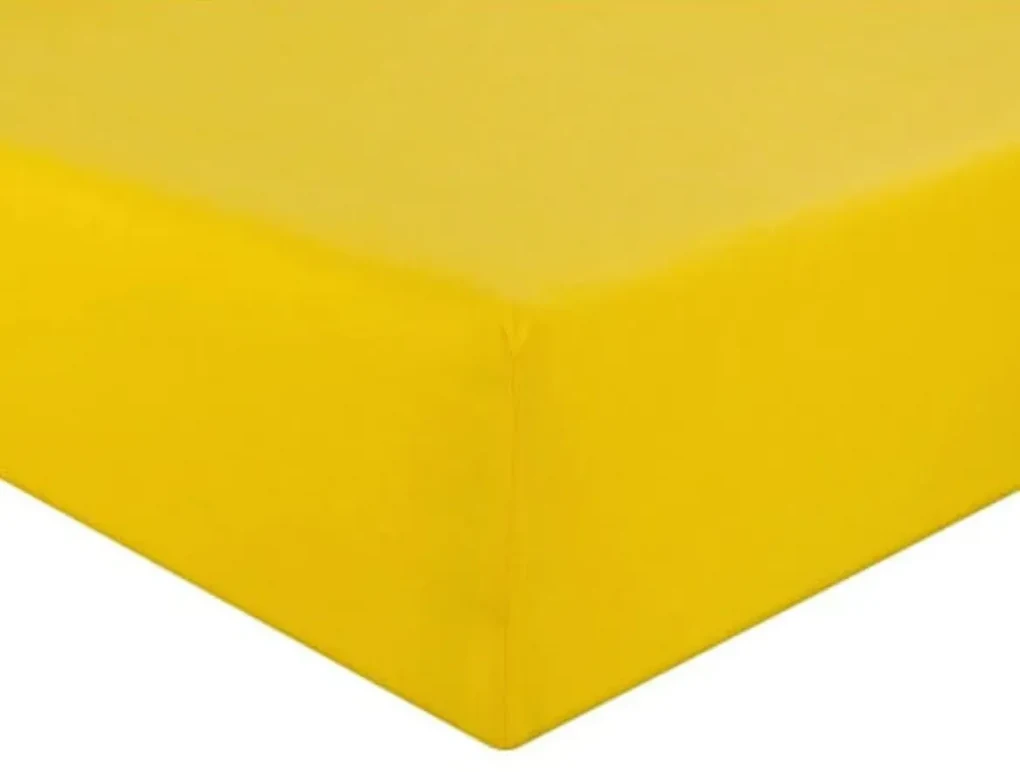 Posteľná plachta jersey žltá TiaHome - 90x200cm