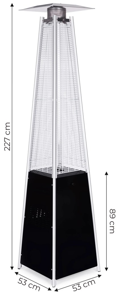MultiGarden Vonkajší plynový ohrievač 13 kW sklenený MultiGarden