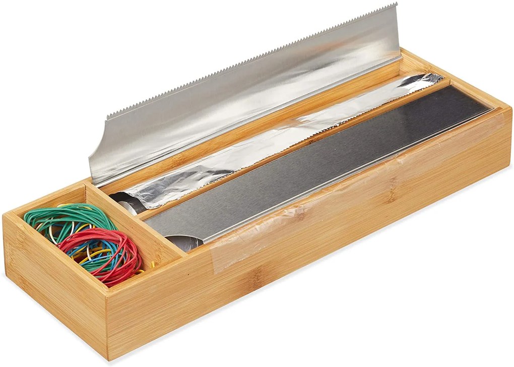 RelaxDays Bambusový dávkovač na fólie RD7490 – 40 cm, so zúbkovanou hranou