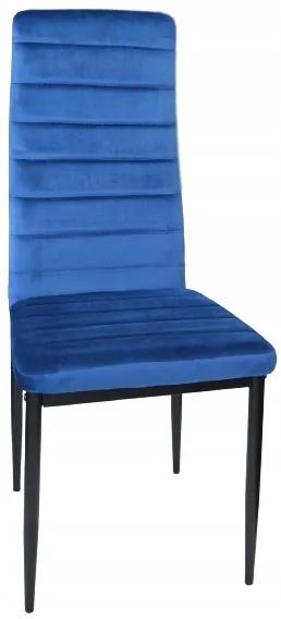 TRENDIE Jedálenská stolička Chicago zamatová modrá