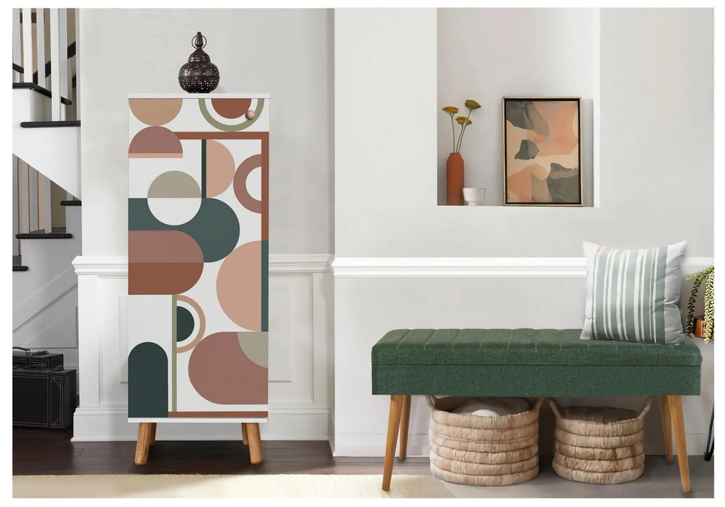 Predsieňová zostava Beside 41 (biela + zelená). Akcia -18%. Vlastná spoľahlivá doprava až k Vám domov. 1094014