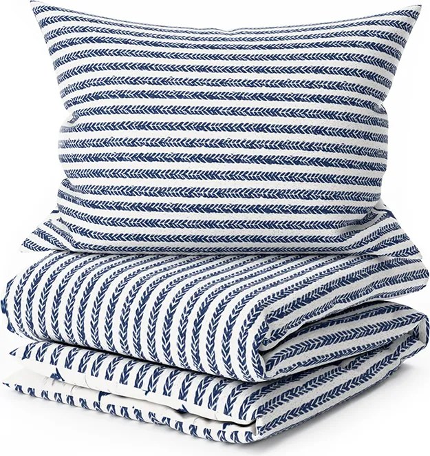 Polybavlnené obliečky NAVYSTA POLY modro-biele Rozmer obliečky: 2 ks 70 x 90 cm | 200 x 220 cm
