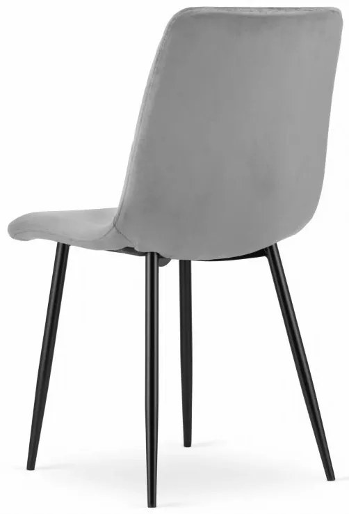 Kreslo TURIN - svetlosivý zamat