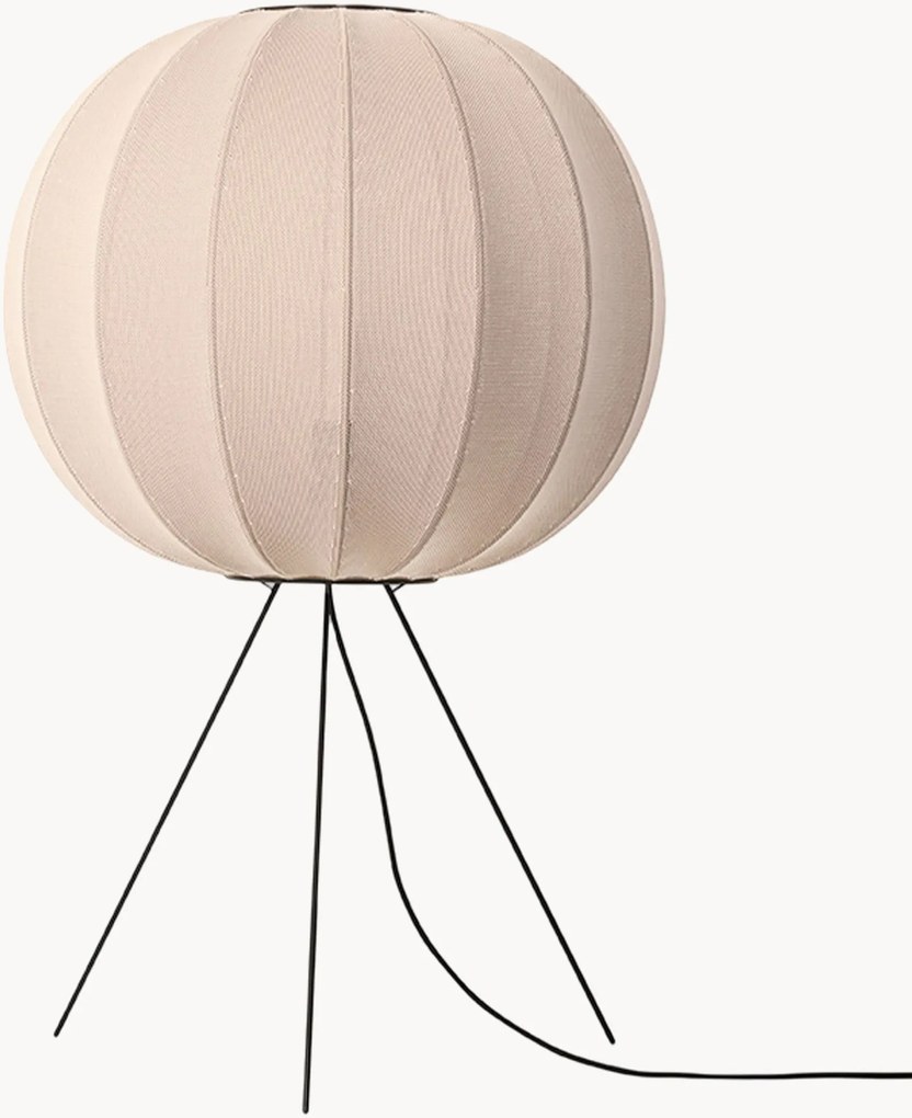 Ručne vyrobená malá tripod stojacia lampa Knit-Wit