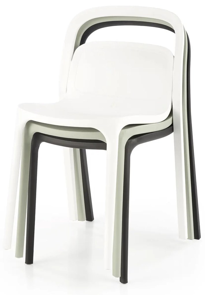 Čierna plastová stolička K490