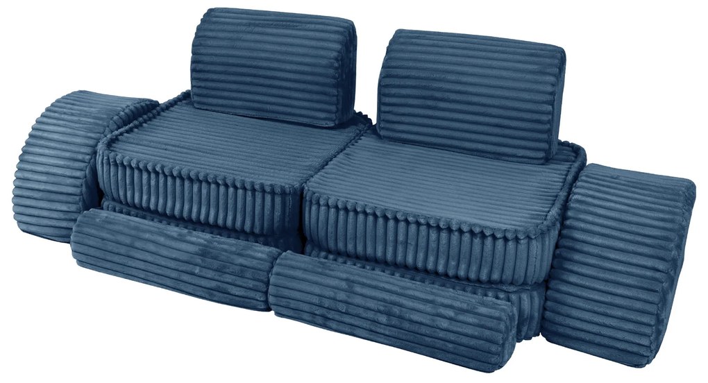 MeowBaby® Churros detská pohovka Max, Midnight Blue