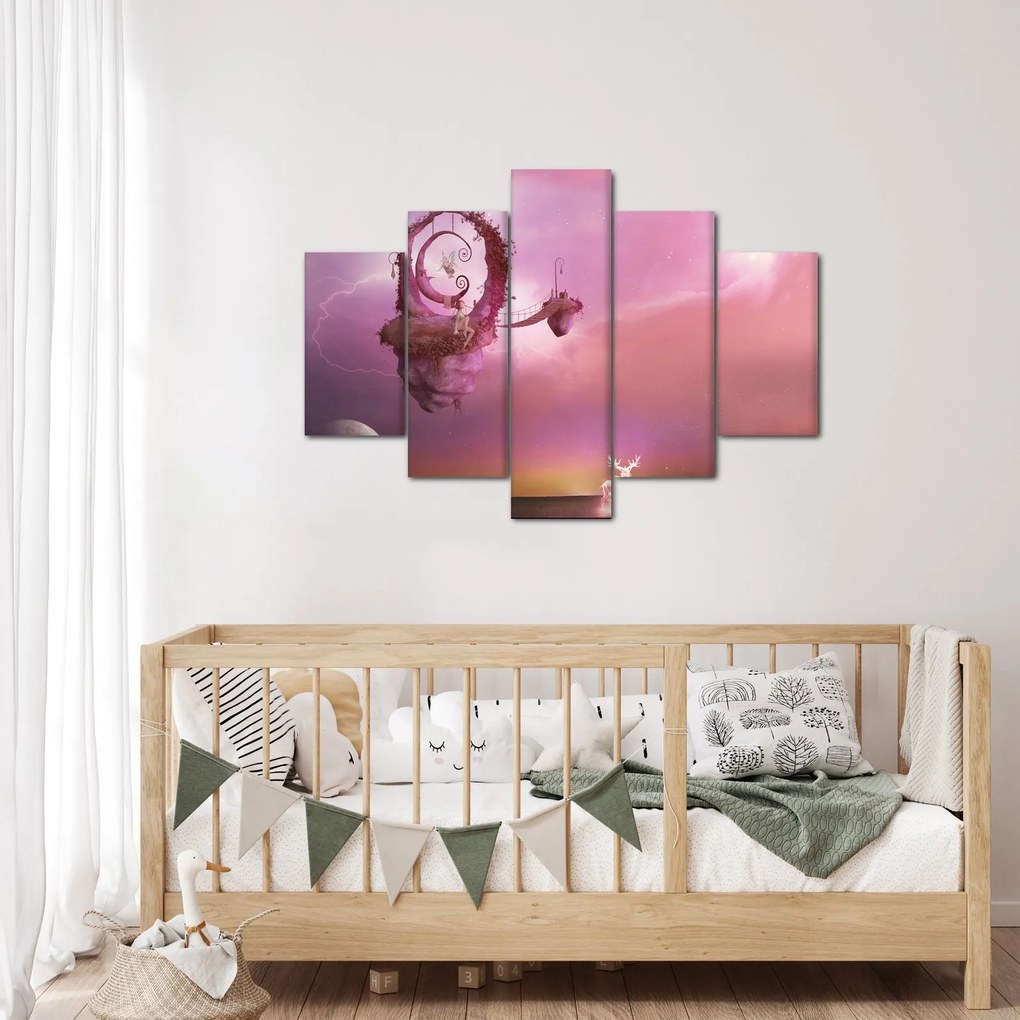 Obraz - Víla na plávajúcom ostrove (150x105 cm)