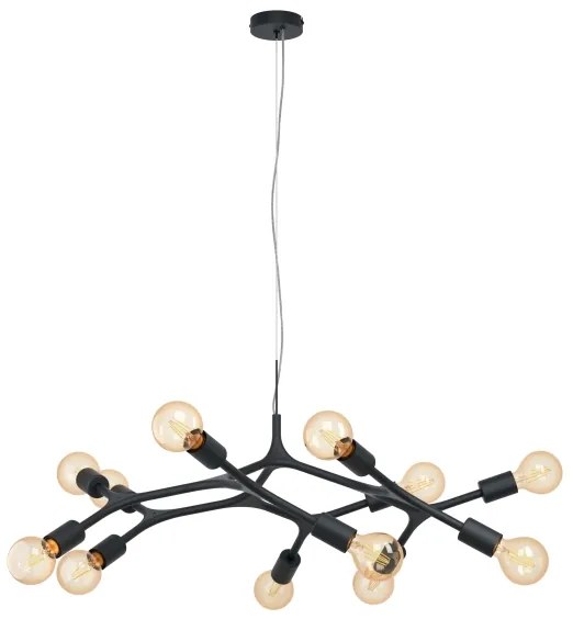 Eglo 98347 - Luster na lanku BOCADELLA 12xE27/60W/230V