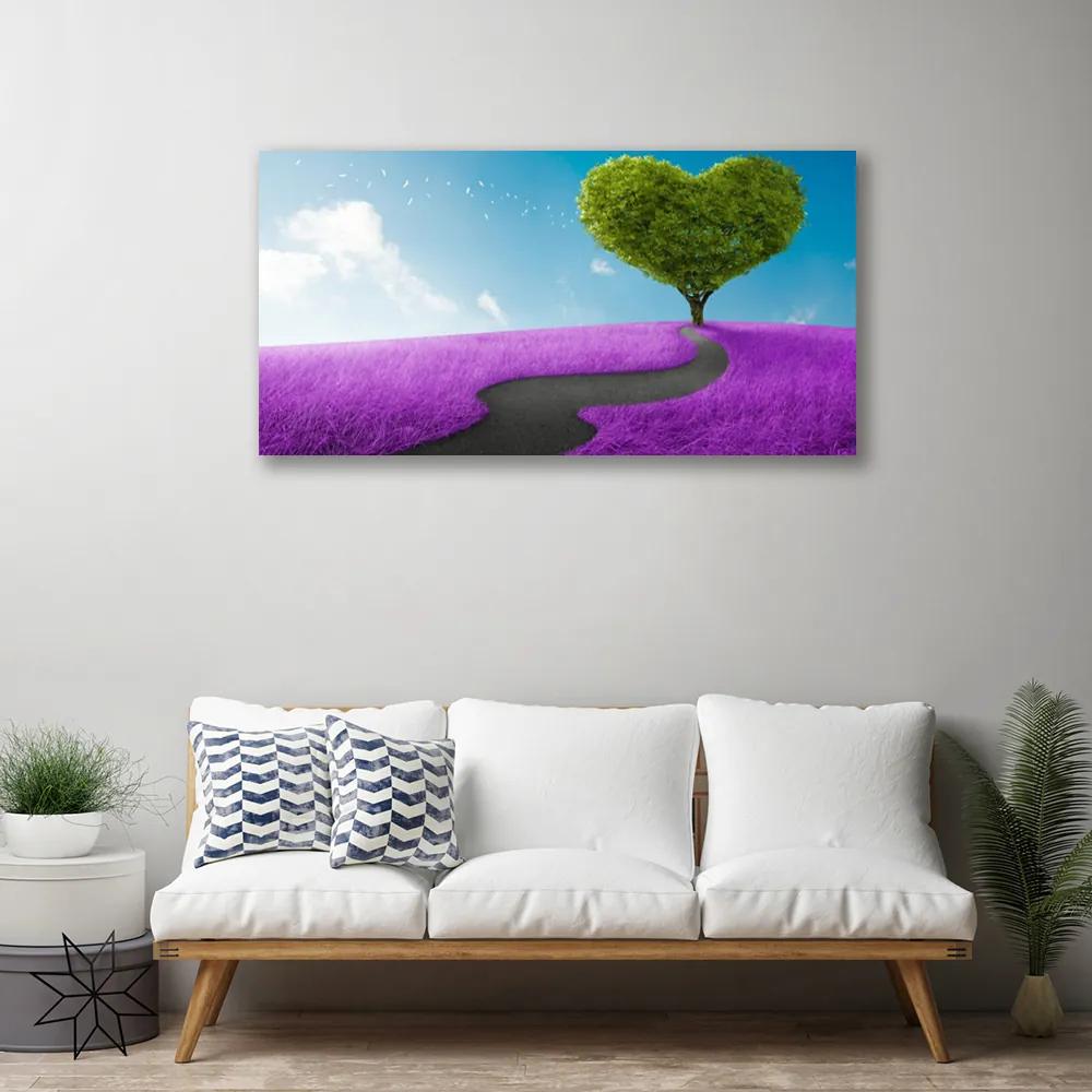 Obraz Canvas Lúka chodník strom príroda 120x60 cm