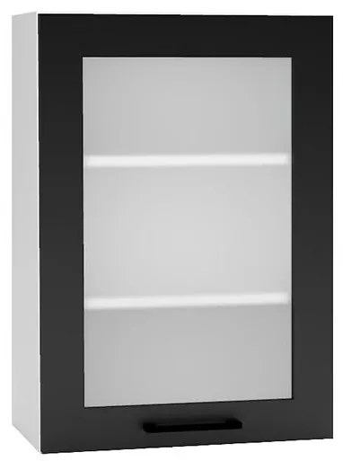 Kuchynská skrinka Denis WS50 PL čierna mat continental/biela