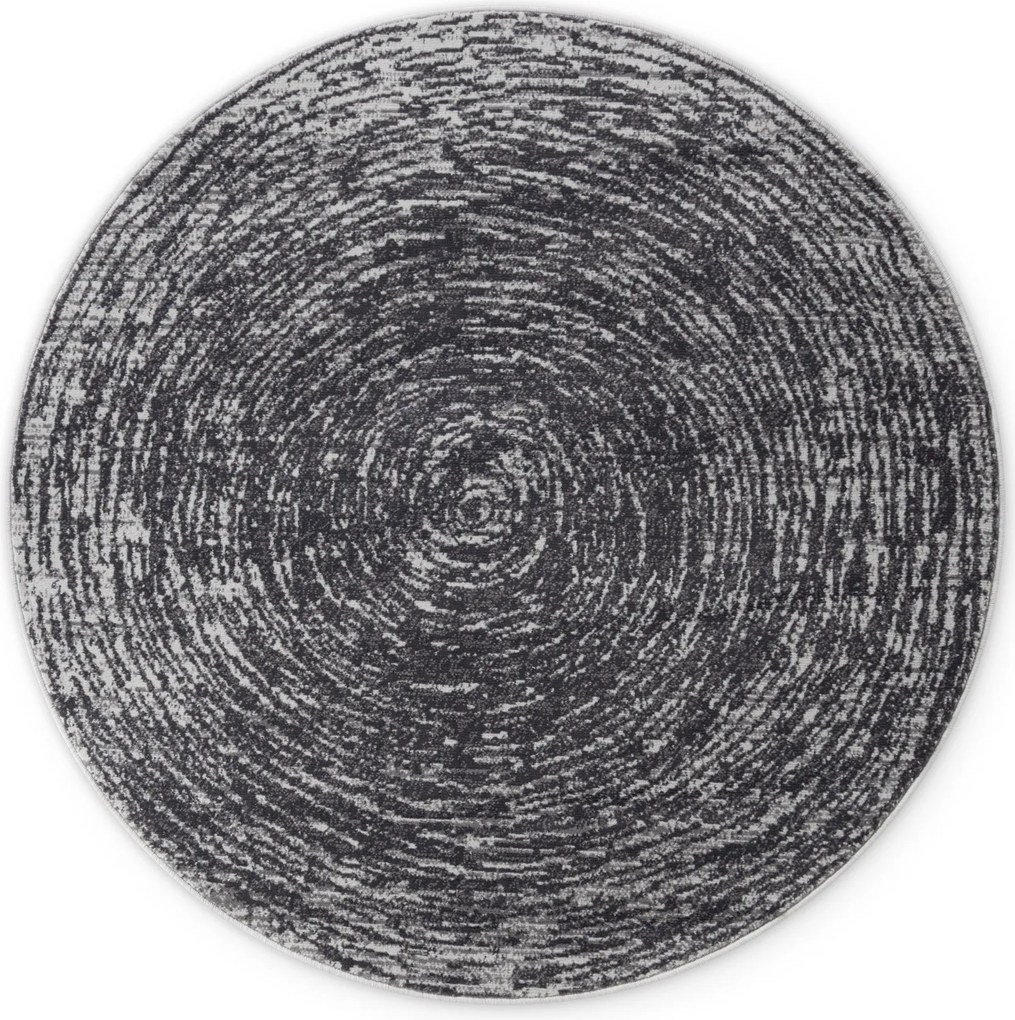 Kusový koberec Gloria Cavallo 106257 Grey kruh, 160x160 (priemer) kruh, šedá, chodba / predsieň, Hanse Home