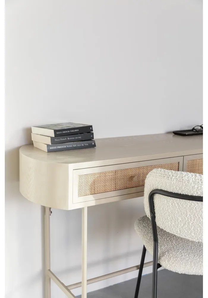 Béžový konzolový stolík 40x120 cm Amaya – White Label