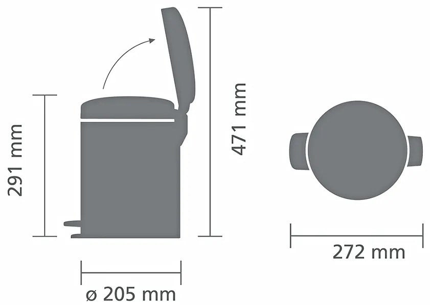 Brabantia Pedálový kôš NewIcon 5L champagne