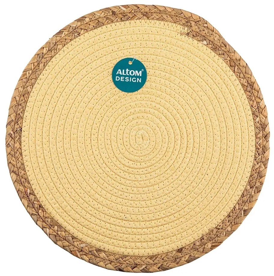 Altom Bavlnené prestieranie pr. 38 cm, žltá