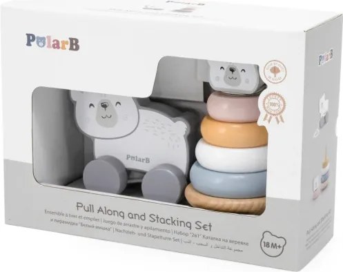 Ťahacia súprava a pyramída Viga 44227 PolarB - medvedík