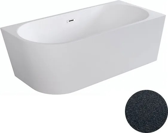 Besco Akrylátová voľne stojaca rohová vaňa Zoya Glam G 150x75 (170x80) biela/grafit BESCO-Typ výpuste: Click-Clack s prepadom, grafit, BESCO-Rozmery:…
