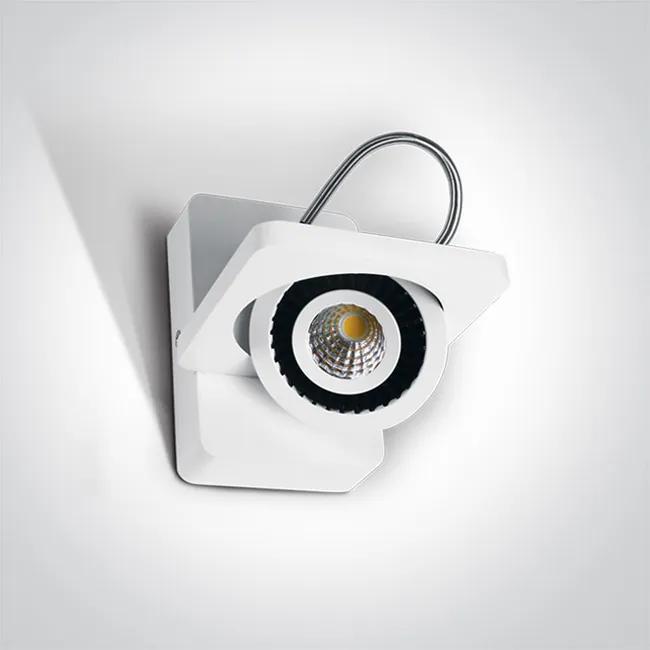 1-LIGHT 65107/W/W Nástenné svietidlo biele, LED 7W, 3000K, IP20 ,naklápacie, 100-240V