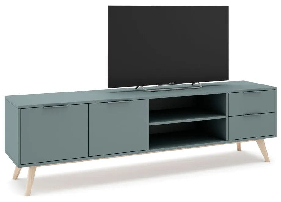 TV stolík sivozelený 180x53x40 cm Pisco – Marckeric
