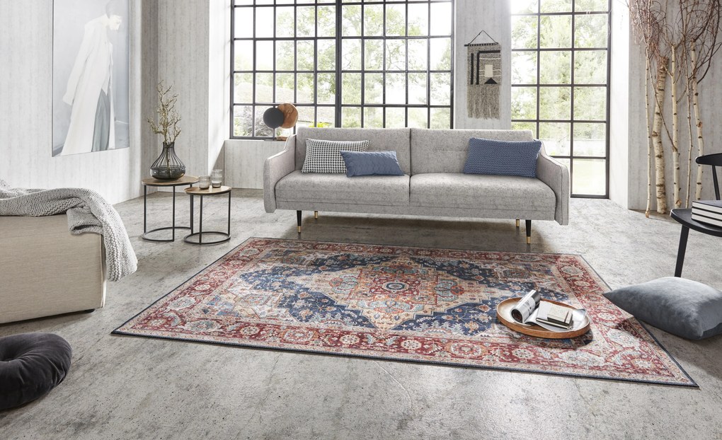 Hanse Home, Kusový koberec Asmar 104017 Indigo / Blue, 80x200, modrá, obývacia izba