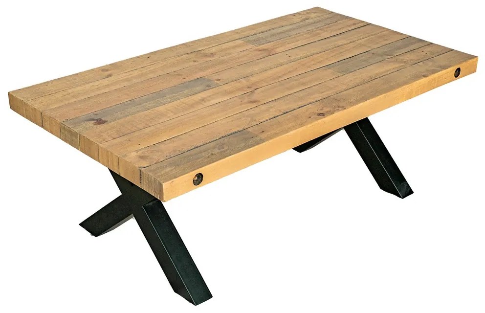 Dizajnový konferenčný stolík Thunder 110 cm prírodný - borovica - Skladom na SK