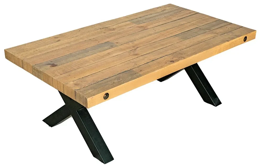 Dizajnový konferenčný stolík Thunder 110 cm prírodný - borovica - Skladom na SK