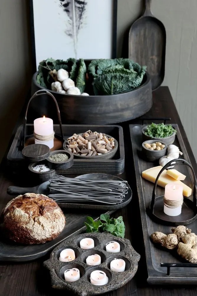 Dlhý úzky drevený servírovací podnos s uchami Tours Tray - 90*20*8 cm