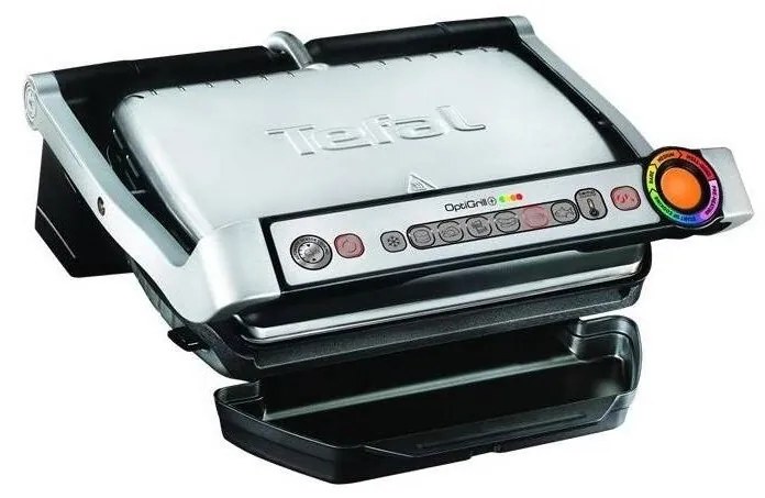 Tefal - Kontaktný gril OPTIGRILL+ INOX WAFFLES 2000W/230V čierna/chróm