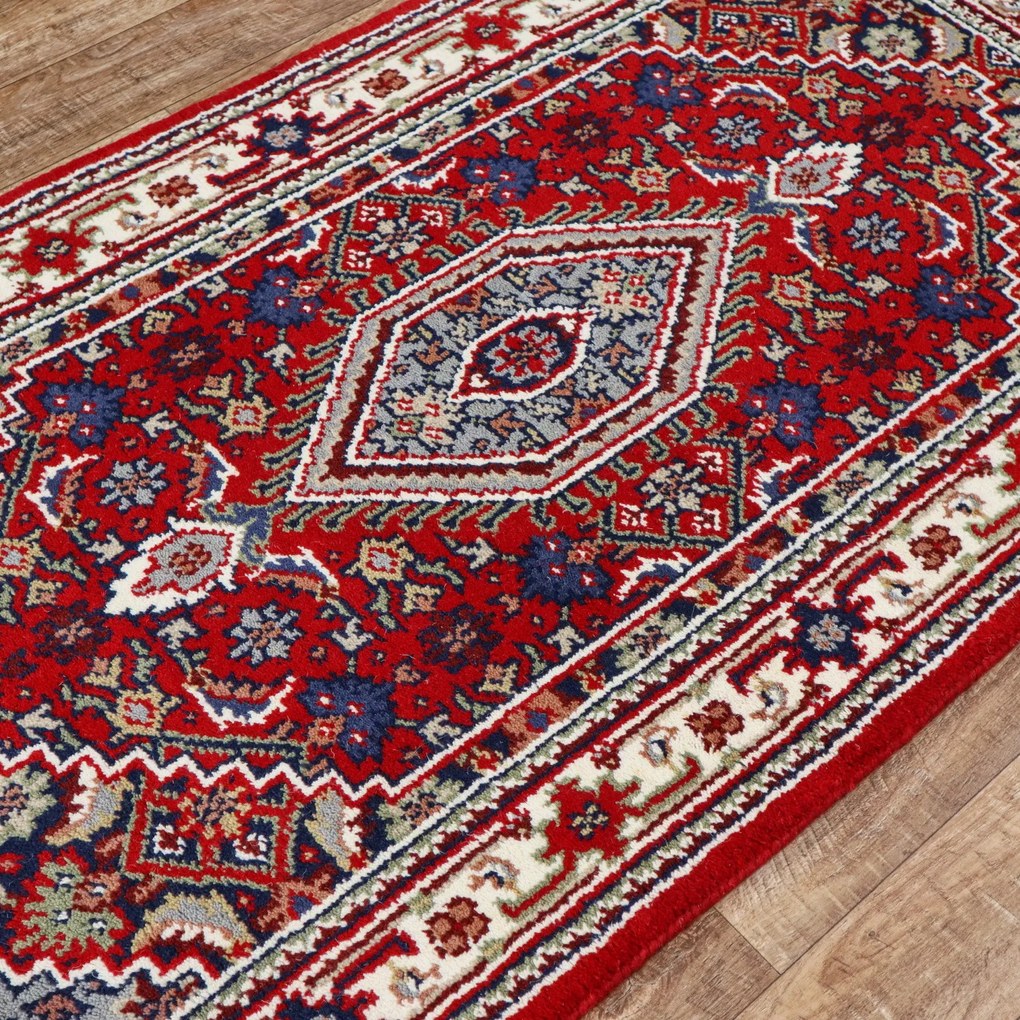 Asra, Kusový ručne tkaný koberec Bidjar red, 90x160, červená, obývacia izba