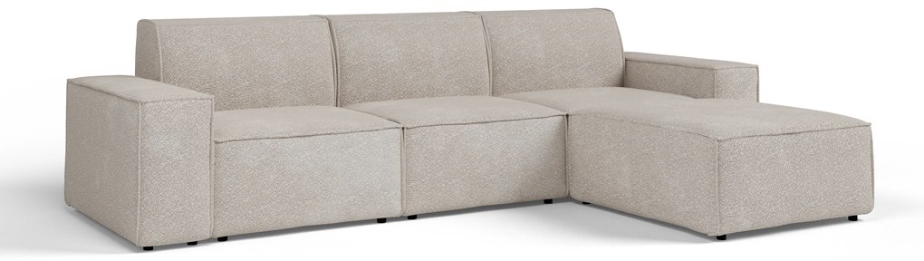 Rohová sedačka Cuboid L (béžová) (P). Akcia -24%. Vlastná spoľahlivá doprava až k Vám domov. 1071639