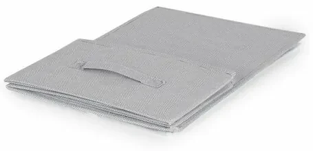 Compactor Skladací úložný kartónový box Wos, 30 x 43 x 19 cm, sivá, S