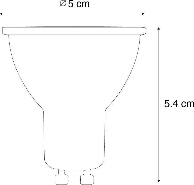 Sada inteligentných stmievateľných LED žiaroviek GU10 4,7W 400 lm 2700K-6500K vrátane Zigbee Smart Hub