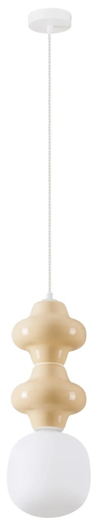 LED žlto-biely dizajnový luster Clio