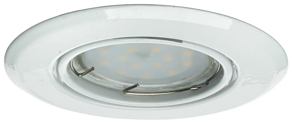 Podhľadové svietidlo Round1, 1x biele kovové tienidlo, w