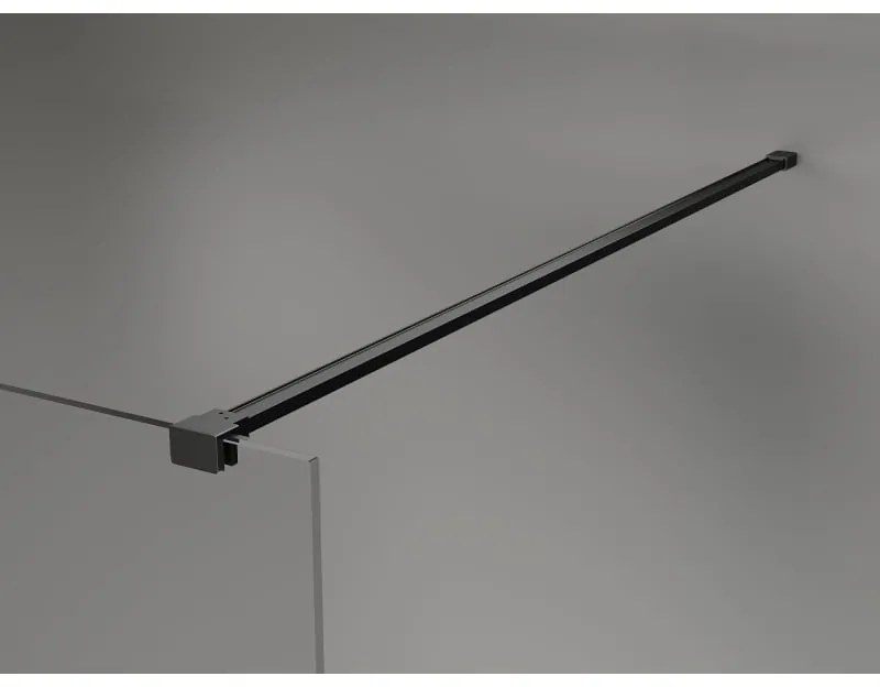 Mexen Kioto-X, sprchová zástena 100 x 200 cm, 10mm číre sklo, čierny profil, 800-100-101-70-00-X