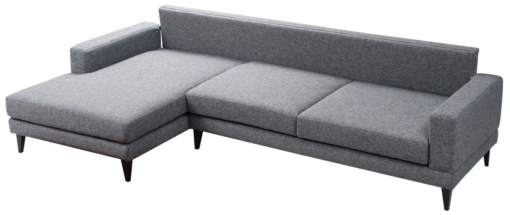 Rozkladacia rohová pohovka Nordic 303 x 90 cm, ľavá, tmavosivá
